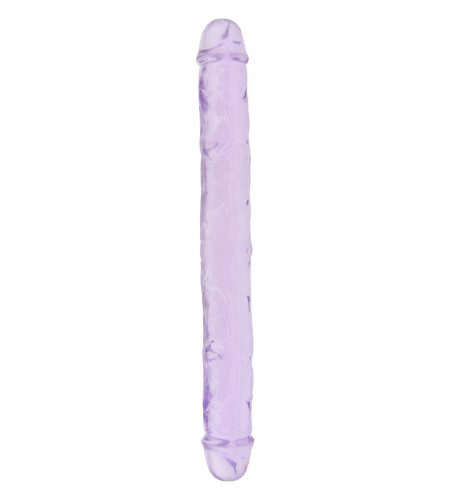 lovedildos.com - Love Dildos - Loving Joy 12 Inch Double Dildo Purple Lying Down