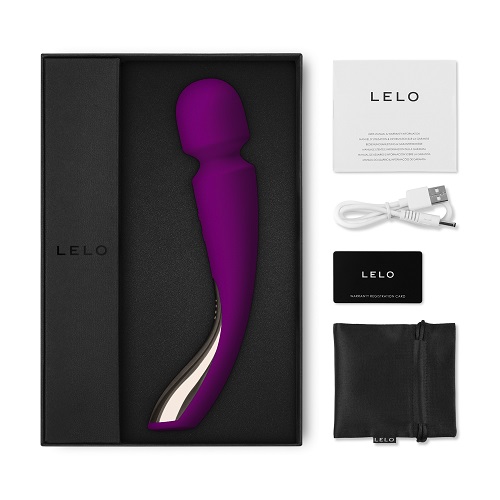 lovedildos.com - Love Dildos - Lelo Smart Wand2 Medium Deep Rose