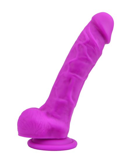 lovedildos.com - Love Dildos - Loving Joy 8 Inch Realistic Silicone Dildo With Suction Cup And Balls Purple