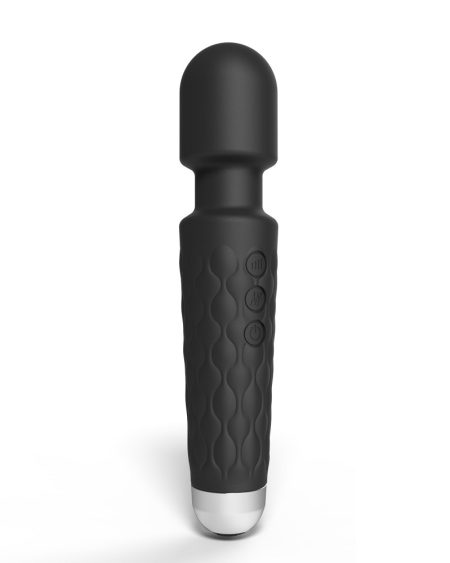 lovedildos.com - Love Dildos - Loving Joy 20 Function Wand Vibrator Black