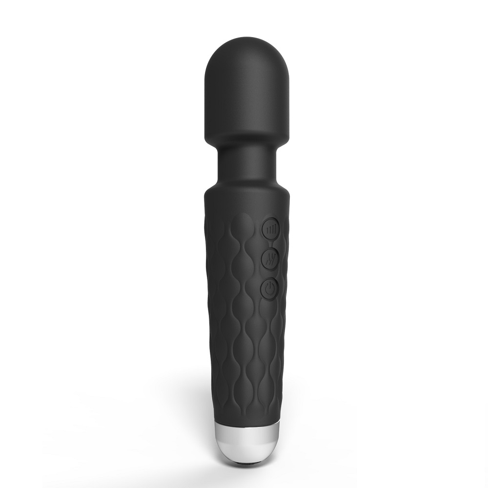 lovedildos.com - Love Dildos - Loving Joy 20 Function Wand Vibrator Black