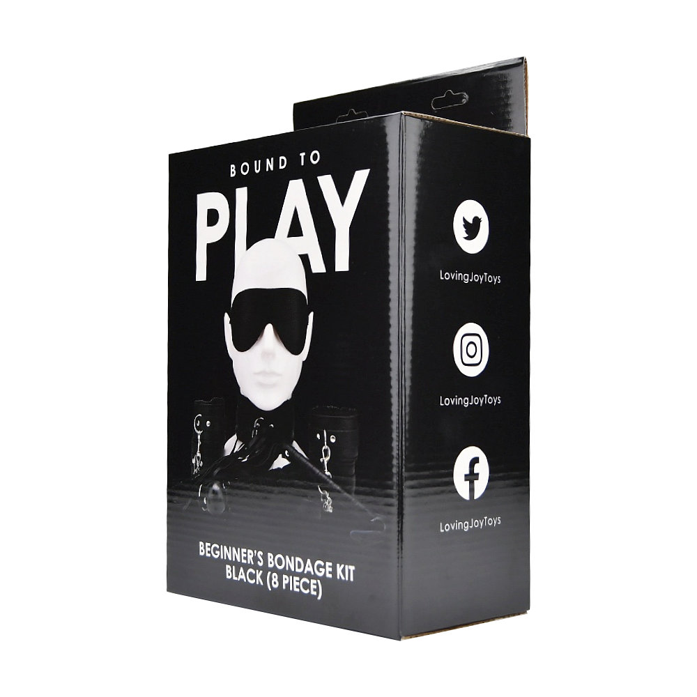 lovedildos.com - Love Dildos - Bound to Play Beginner’s Bondage Kit Black (8 Piece)