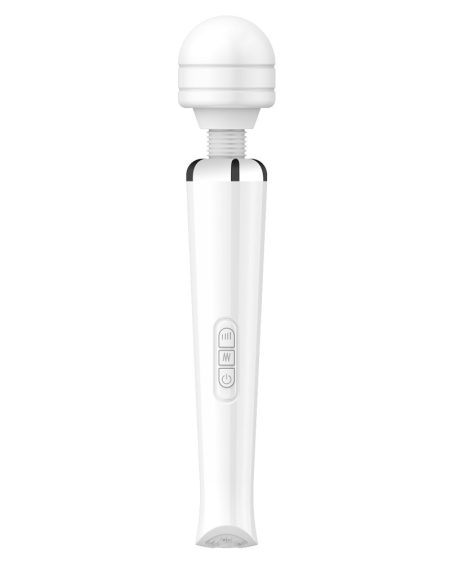 lovedildos.com - Love Dildos - Loving Joy Rechargeable Magic Wand Vibrator White