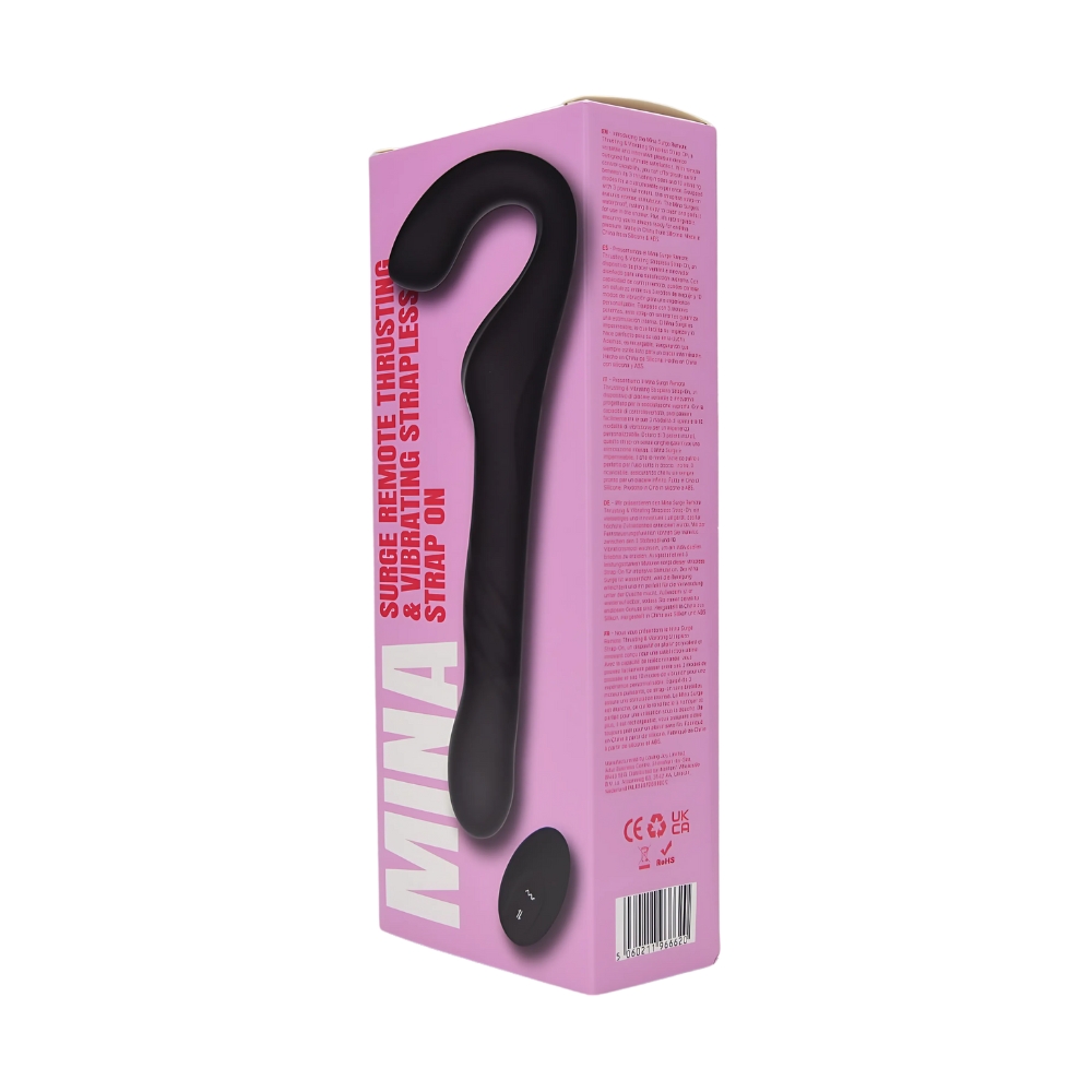 lovedildos.com - Love Dildos - Mina Surge Remote Thrusting & Vibrating Strapless Strap On