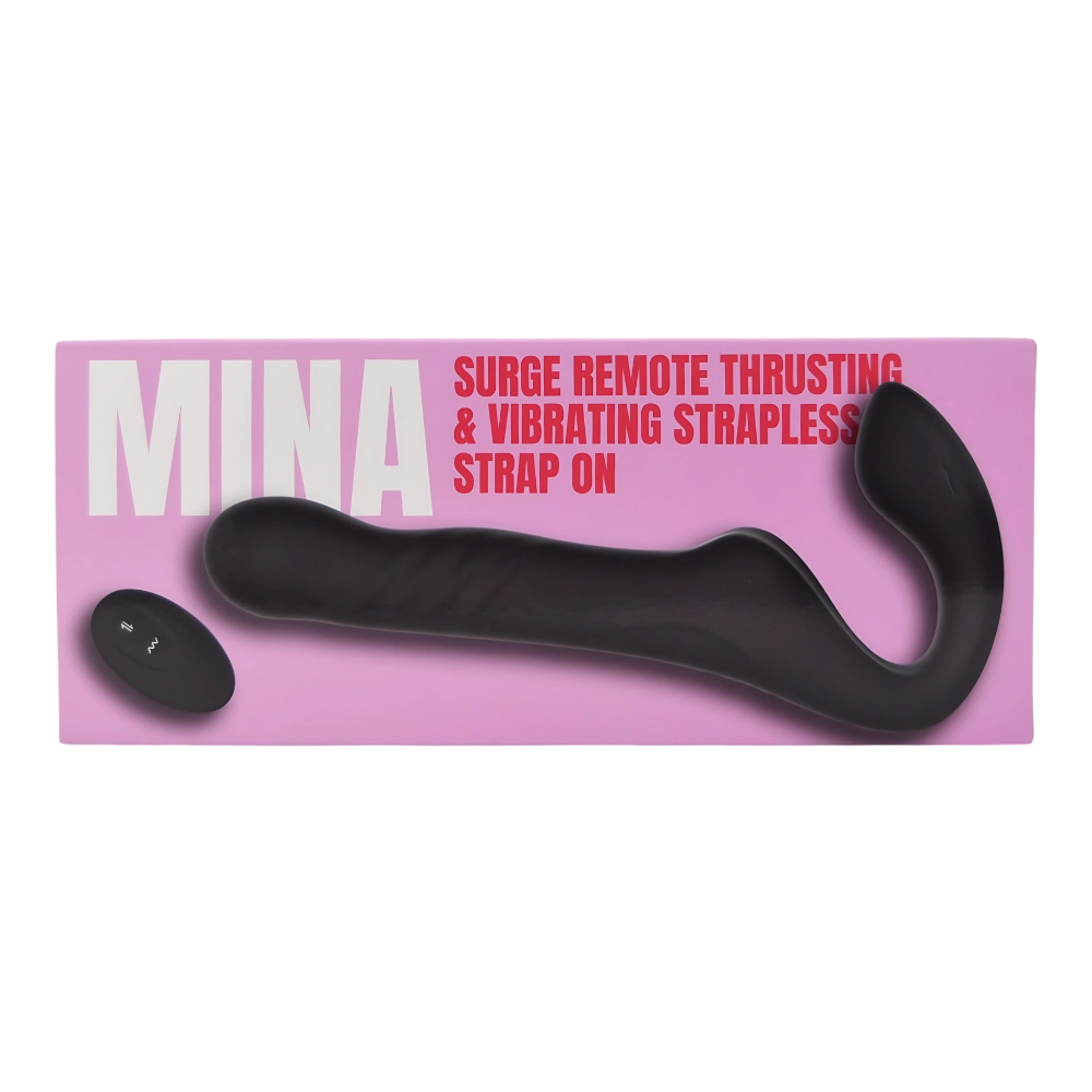 lovedildos.com - Love Dildos - Mina Surge Remote Thrusting & Vibrating Strapless Strap On