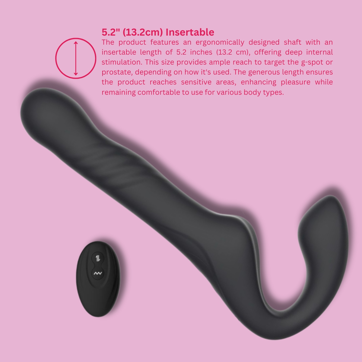 lovedildos.com - Love Dildos - Mina Surge Remote Thrusting & Vibrating Strapless Strap On