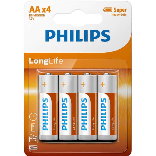 lovedildos.com - Love Dildos - 4 pack AA Size Batteries Philips