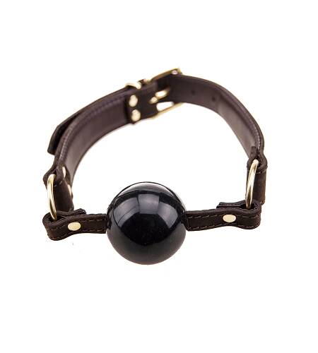 lovedildos.com - Love Dildos - BOUND Nubuck Leather Solid Ball Gag