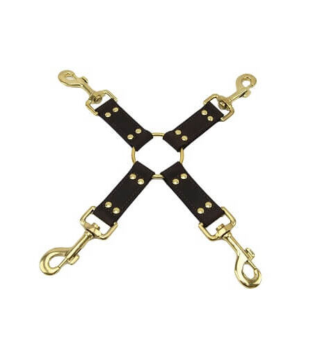 lovedildos.com - Love Dildos - BOUND Nubuck Leather 4 Way Hog Tie