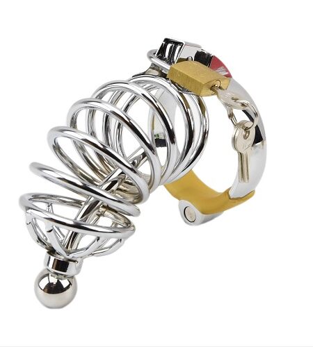 lovedildos.com - Love Dildos - Impound Corkscrew Male Chastity Device with Penis Plug