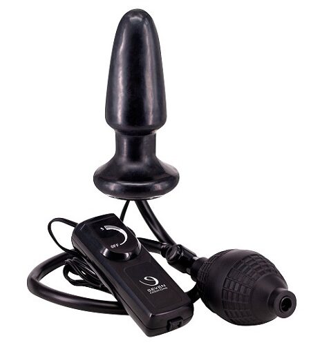 lovedildos.com - Love Dildos - Inflatable Vibrating Butt Plug Black