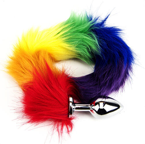 lovedildos.com - Love Dildos - Furry Fantasy Rainbow Tail Butt Plug