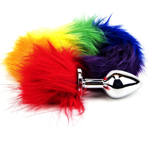 lovedildos.com - Love Dildos - Furry Fantasy Rainbow Tail Butt Plug