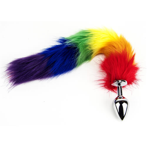 lovedildos.com - Love Dildos - Furry Fantasy Rainbow Tail Butt Plug