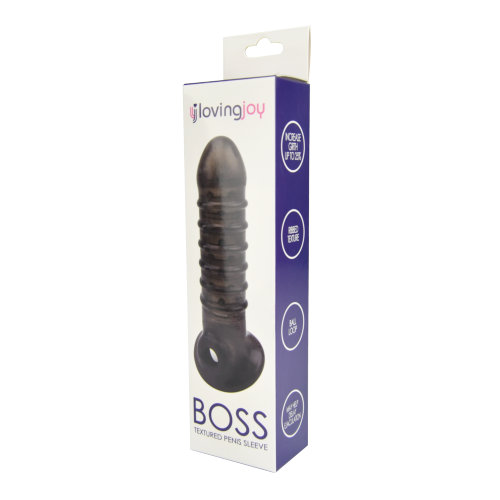lovedildos.com - Love Dildos - Loving Joy Boss Textured Penis Sleeve with Ball Loop