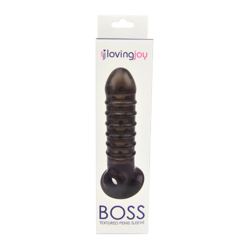 lovedildos.com - Love Dildos - Loving Joy Boss Textured Penis Sleeve with Ball Loop