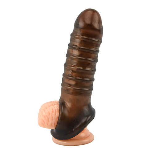 lovedildos.com - Love Dildos - Loving Joy Boss Textured Penis Sleeve with Ball Loop