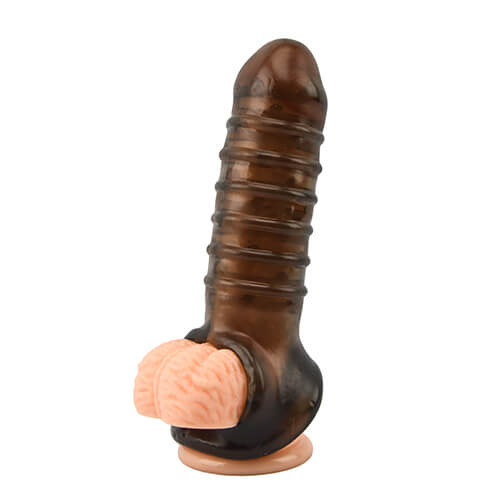 lovedildos.com - Love Dildos - Loving Joy Boss Textured Penis Sleeve with Ball Loop