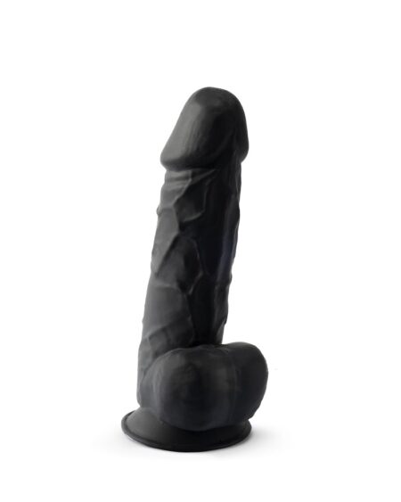 lovedildos.com - Love Dildos - SilexD 8.5 inch Realistic Silicone Dual Density Girthy Dildo with Suction Cup with Balls Black