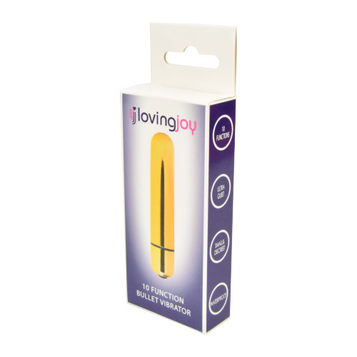 lovedildos.com - Love Dildos - Loving Joy 10 Function Gold Bullet Vibrator