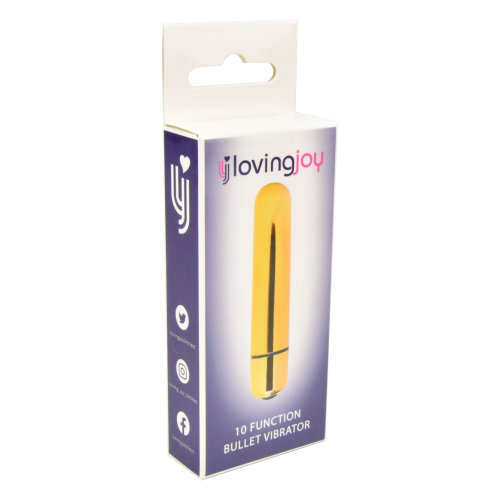 lovedildos.com - Love Dildos - Loving Joy 10 Function Gold Bullet Vibrator