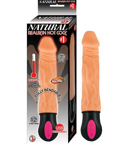 lovedildos.com - Love Dildos - Realistic Warming 7 inch Vibrating Dildo Vanilla