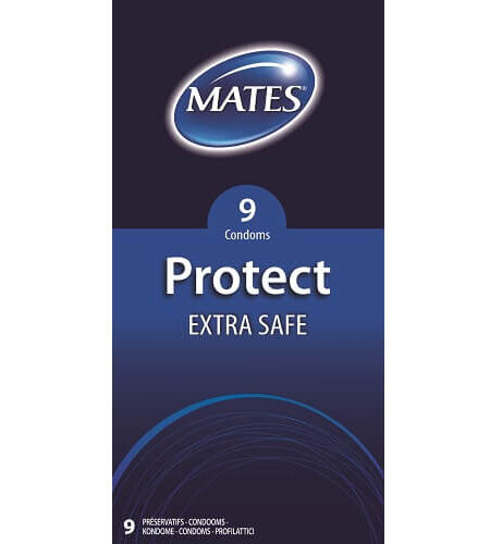 lovedildos.com - Love Dildos - Mates Protect Extra Safe Condoms 9 Pack
