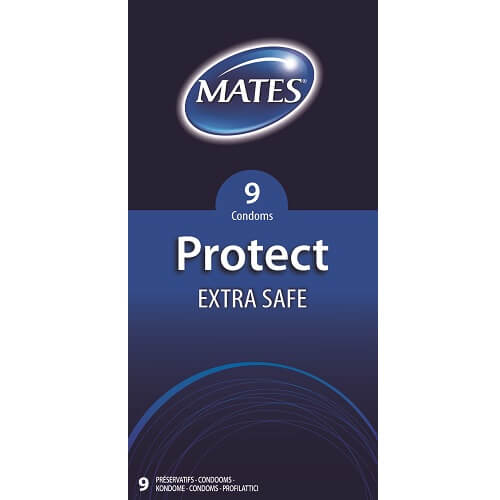 lovedildos.com - Love Dildos - Mates Protect Extra Safe Condoms 9 Pack