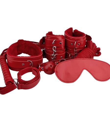 lovedildos.com - Love Dildos - Loving Joy Beginner S Bondage Kit Red 8 Piece