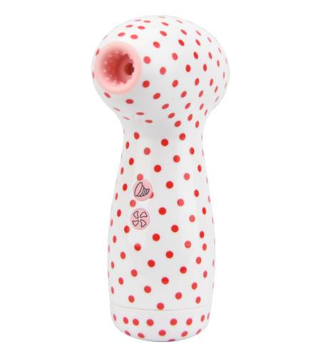 lovedildos.com - Love Dildos - Loving Joy 2 In 1 Suction Vibrator Polka Dot