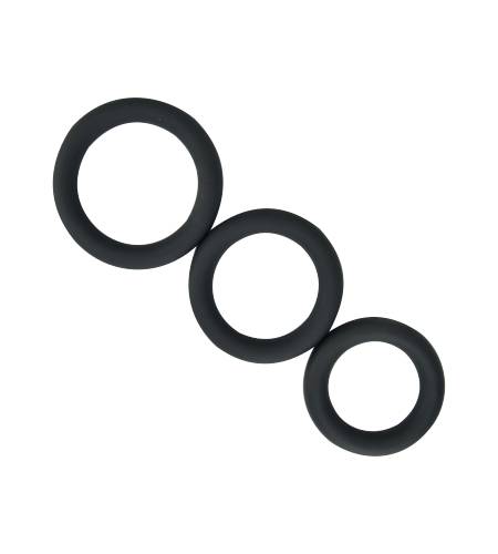 lovedildos.com - Love Dildos - Loving Joy Thick Silicone Cock Rings 3 Pack Grey