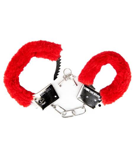 lovedildos.com - Love Dildos - Loving Joy Furry Handcuffs Red