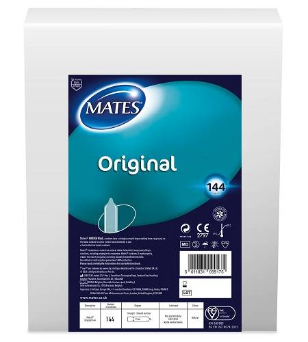 lovedildos.com - Love Dildos - Mates Original Condom Bx144 Clinic Pack