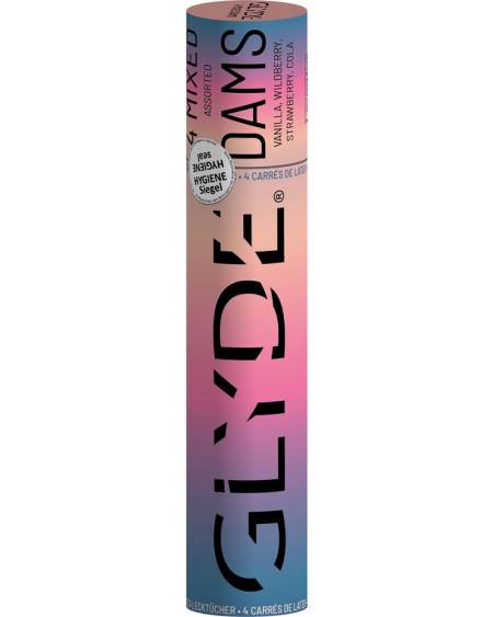 lovedildos.com - Love Dildos - Glyde Vegan Dams Mixed Flavour 4pk