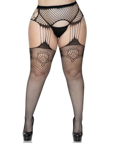 lovedildos.com - Love Dildos - Leg Avenue Lace Top Net Suspender Tights Ps