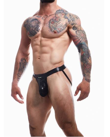 lovedildos.com - Love Dildos - C4m Ergonomic Black Leatherette Jockstrap