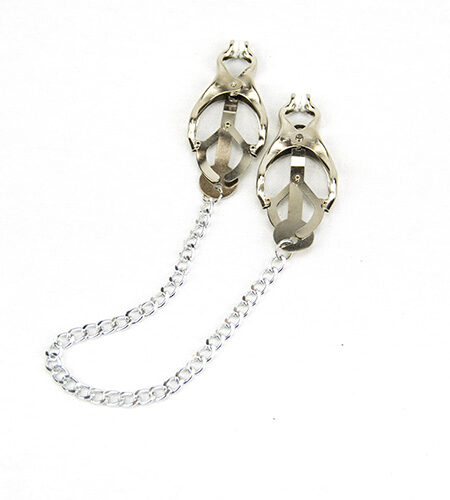 lovedildos.com - Love Dildos - Bound to Please Squeezer Teaser Clover Nipple Clamps with Chain