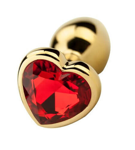lovedildos.com - Love Dildos - Precious Metals Heart Shaped Butt Plug-Gold