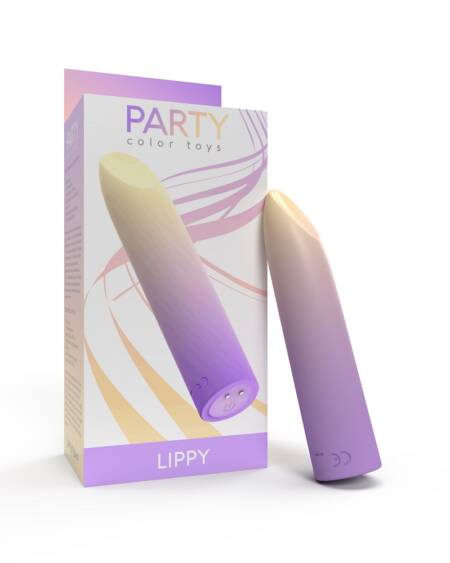 Party Color LIPPY Rechargeable Bullet Vibrator Purple